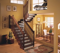 Solid wood stair